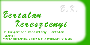 bertalan keresztenyi business card