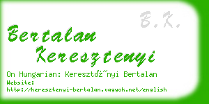 bertalan keresztenyi business card